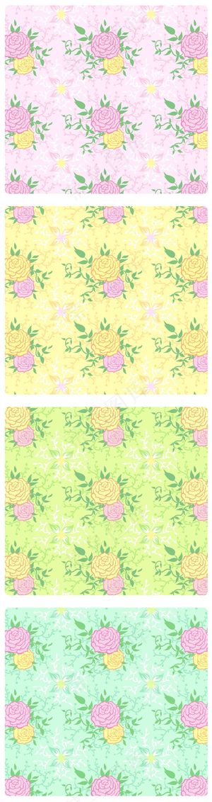 牡丹平铺背景矢量的情况下