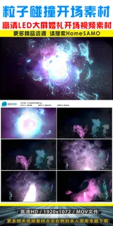 开场非常棒粒子碰撞LED婚礼开场视...