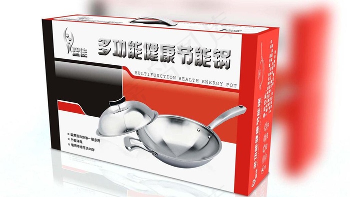 炒锅包装(展开图)图片cdr矢量模版下载