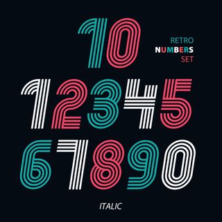 复古风格数字字体设计