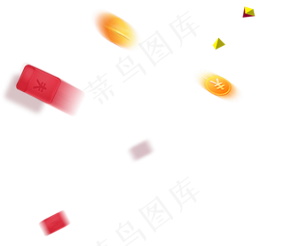 红包和钱币效果,免抠元素