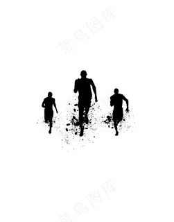 奔跑人物剪影