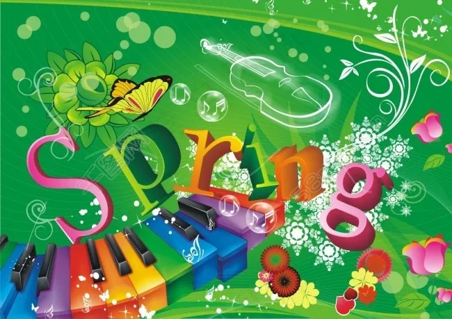 春天Springcdr矢量模版下载