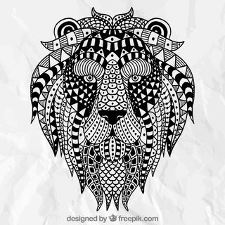 北欧简约卡通狮子矢量标志