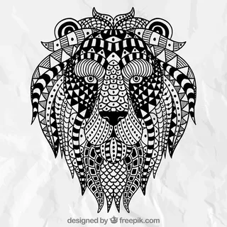 北欧简约卡通狮子矢量标志