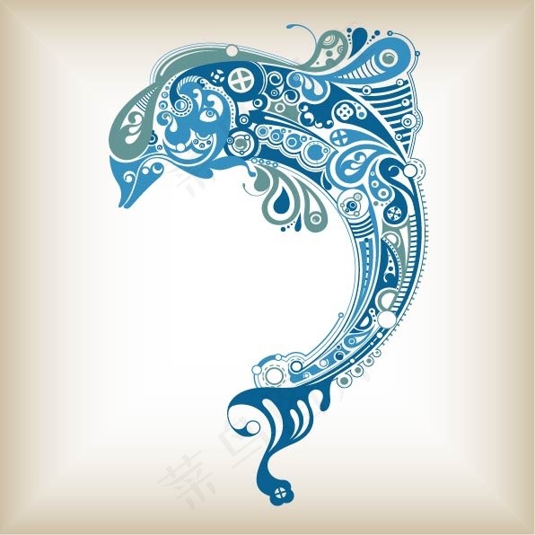 时尚潮流花纹动物矢量素材