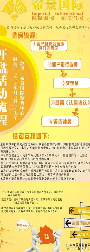 开盘选房流程图片psd模版下载