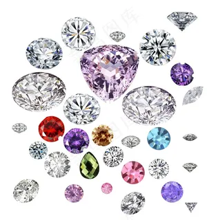 钻石锆石宝石素材