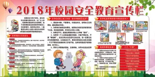 2018年免费校园安全教育宣传栏设...
