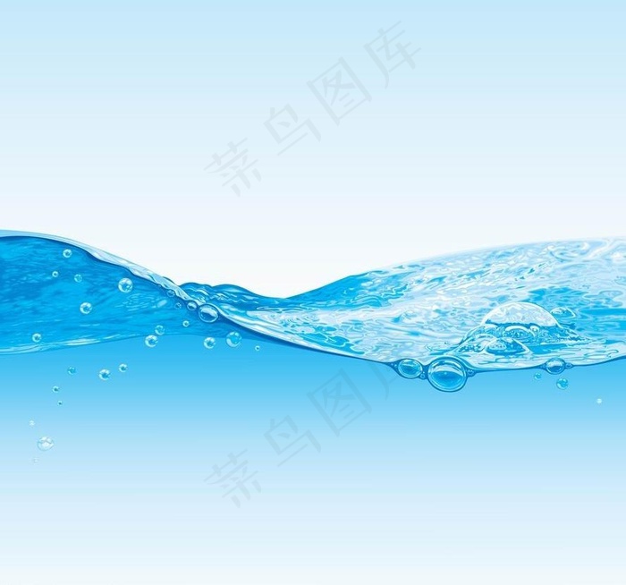 动感蓝色水花水泡图片