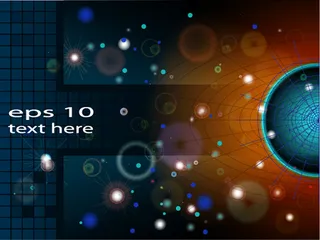 幻彩动感科技背景矢量素材