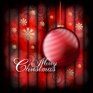 红色圣诞装饰球背景矢量素材