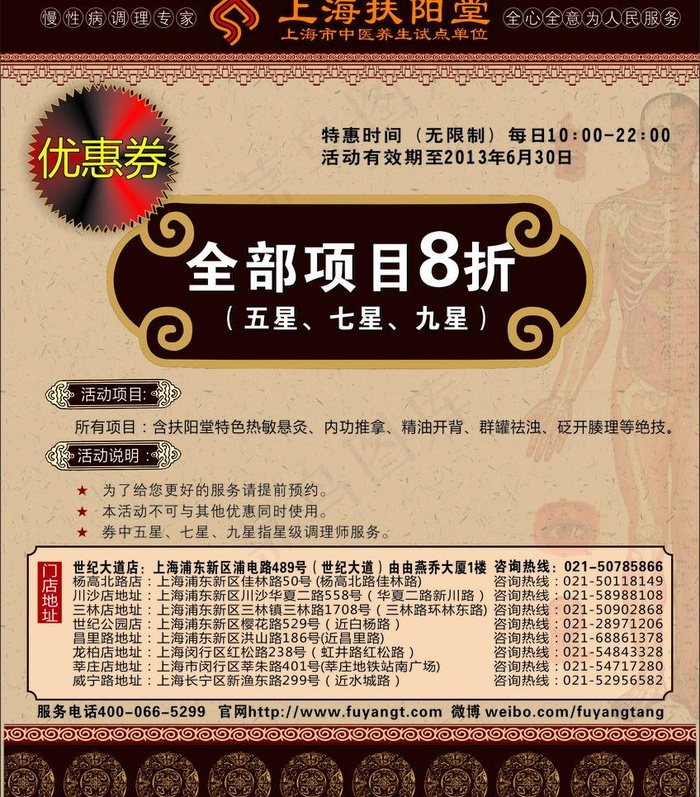 扶阳堂优惠券图片