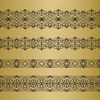 精美金色花纹背景边框