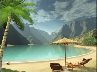 高山湖水flash动画