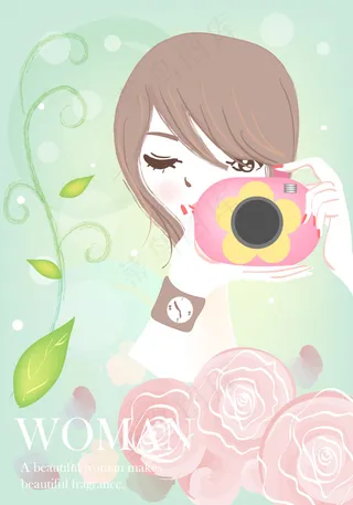 清新简约风格 人物 矢量图 下载