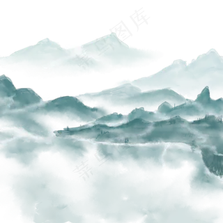 中国风山水水墨高山茂密丛林中国风山水水墨高山茂密丛林