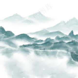 中国风山水水墨高山茂密丛林中国风山水水墨高山茂密丛林