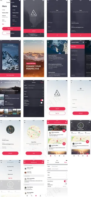谷UI套件移动手机APP界面UI