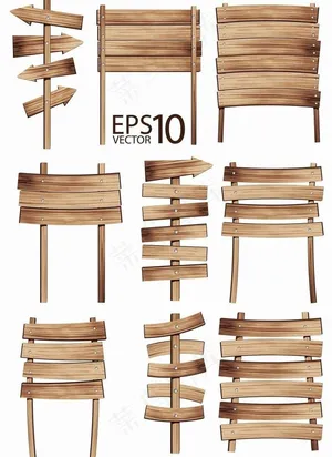 木板指示牌公告牌图片