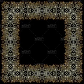 金色花纹底纹装饰矢量素材