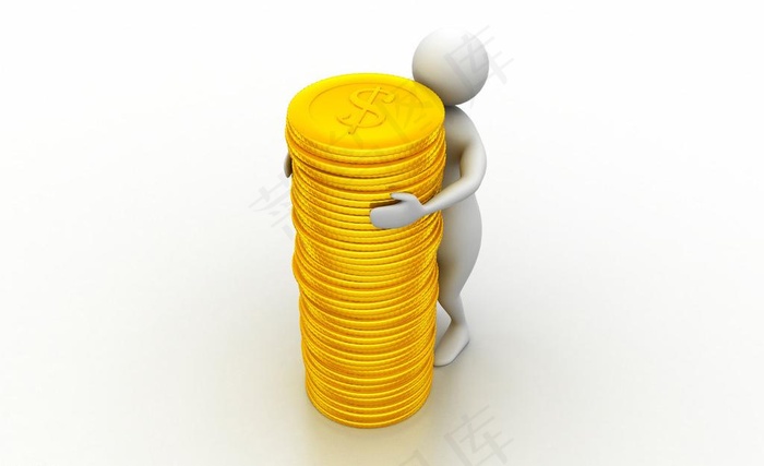 金币3d小人图片