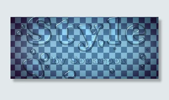 透明水珠文字样式图片