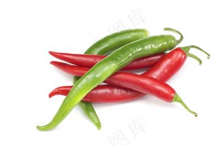 新鲜的红辣椒食材高清图片