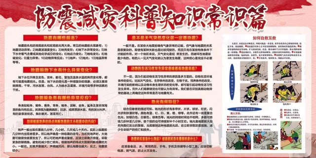 地震安全知识宣传展板设计