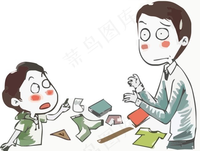 可爱卡通人物cdr矢量模版下载