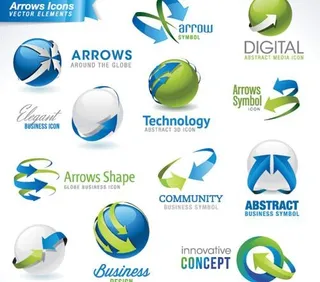 创意科技箭头地球矢量素材