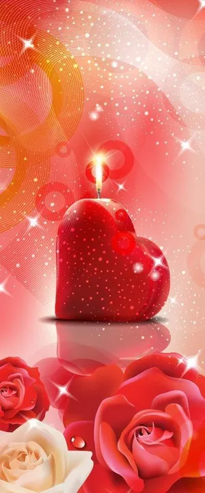 爱心玫瑰移门图片