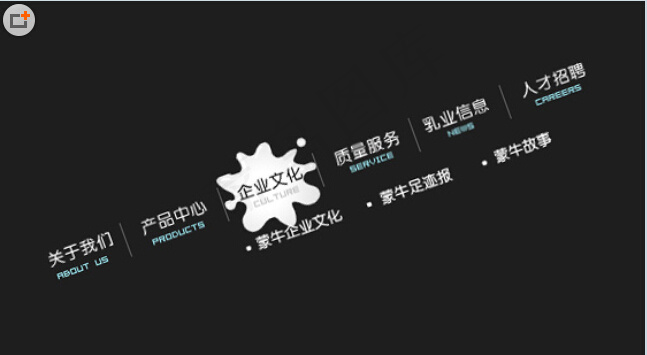 牛奶泼墨flash导航菜单