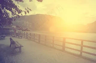 美丽湖泊风景摄影