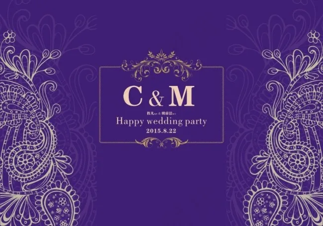 欧式婚礼背景cdr矢量模版下载