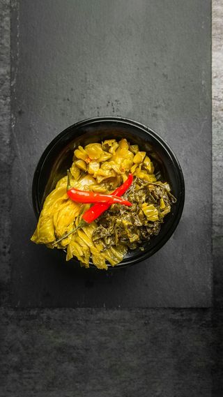 酸菜辣椒高清摄影图片