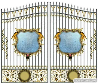 欧式铁艺门PSD素材 5