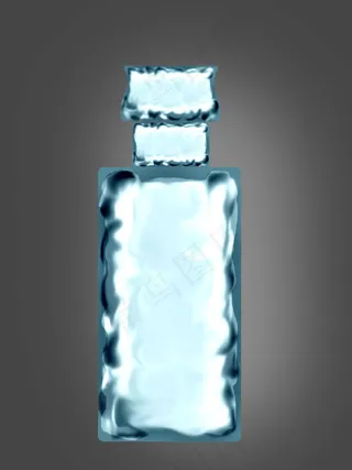 创意梦幻蓝酒瓶设计PSD下载