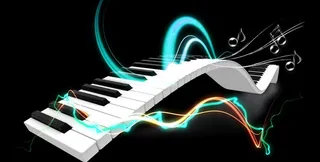 炫彩钢琴素材图片