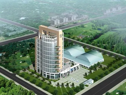 集团公司办公楼   鸟瞰图  绿地景观 集团公司办公楼   鸟瞰图  绿地景观