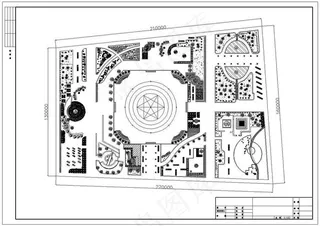 公园景观规划设计总平面CAD图纸