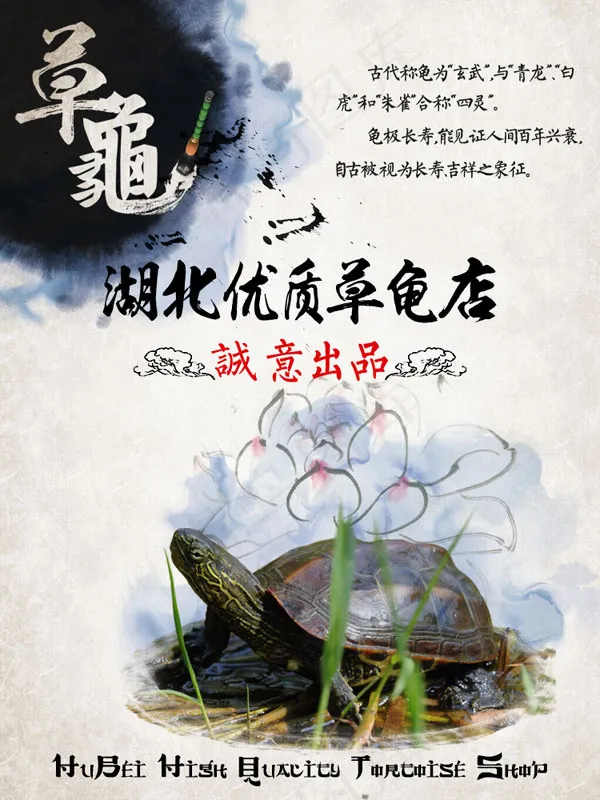 草龟店广告psd模版下载