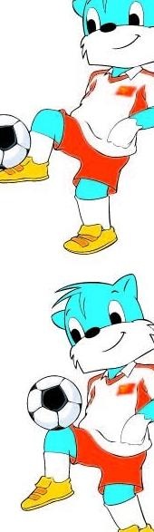 蓝猫踢足球图片