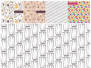 可爱酒瓶小花小草钢笔信封牛奶水杯气...