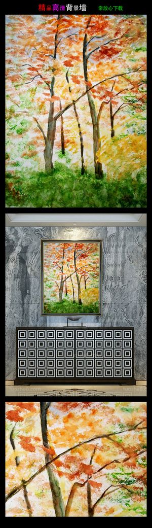 油画风景艺术画抽象油画