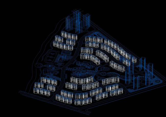 某小区3D规划图cad图纸