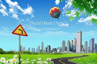 城市规化展板背景