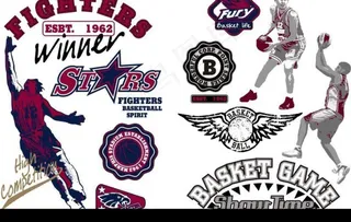 潮流服饰印花图案矢量模版