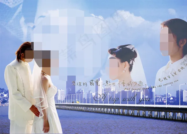 爱情城堡婚纱模板