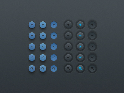 两款计算器按钮PSD分层素材